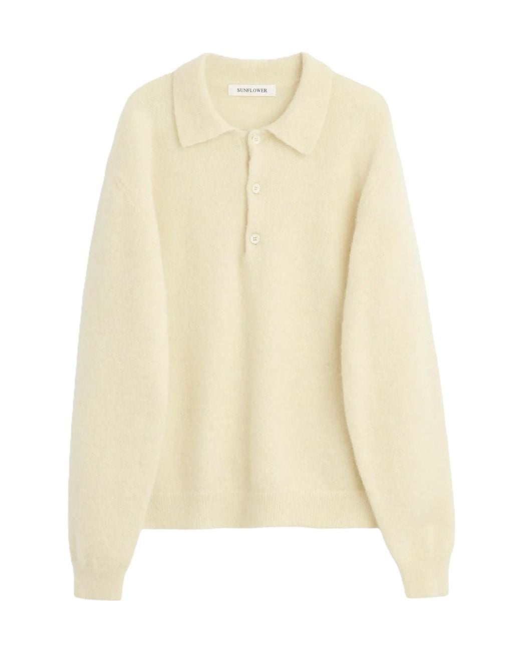sunflower Natural Polo-Collar Sweater for men