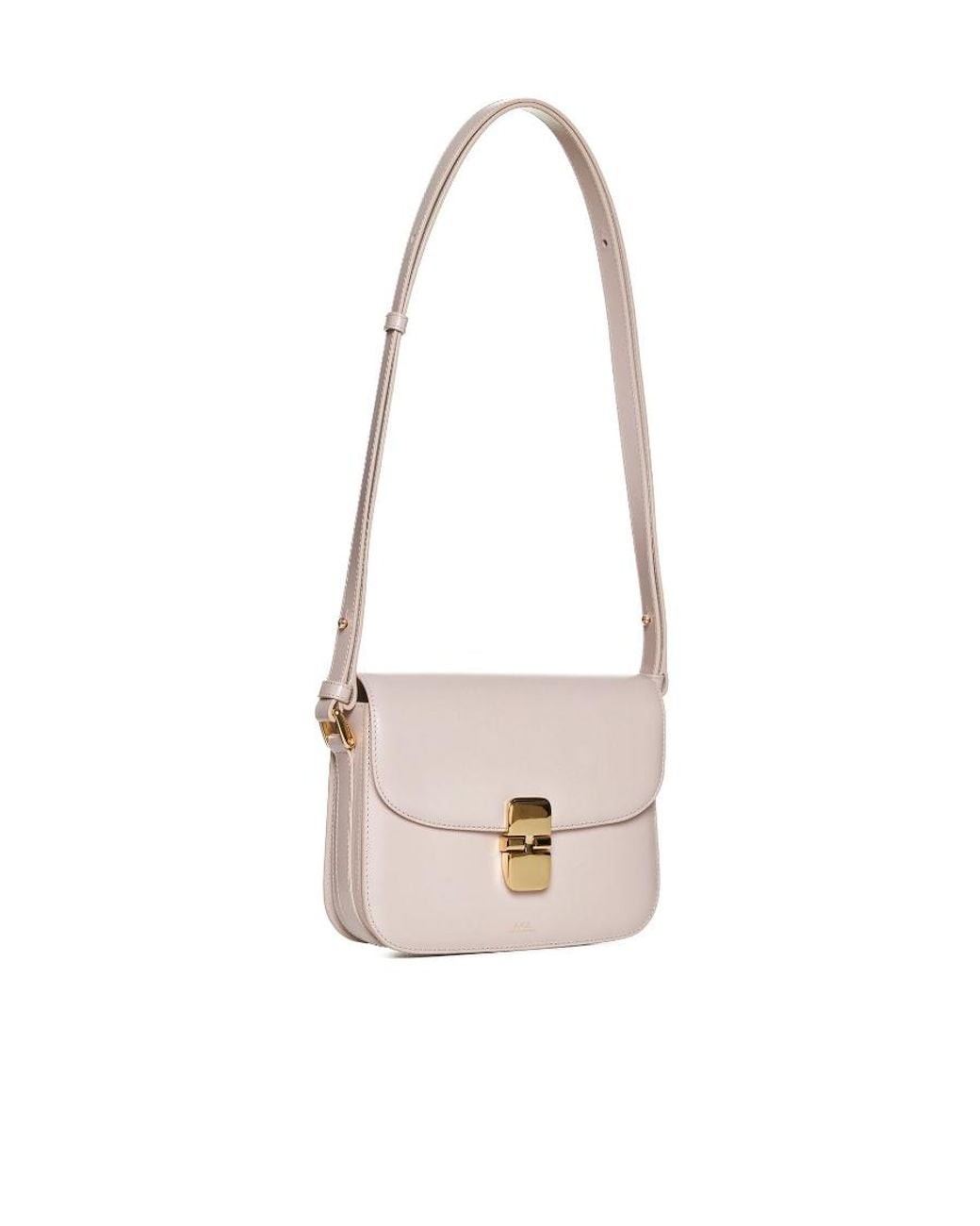 A.P.C. Metallic Grace Logo Printed Small Shoulder Bag