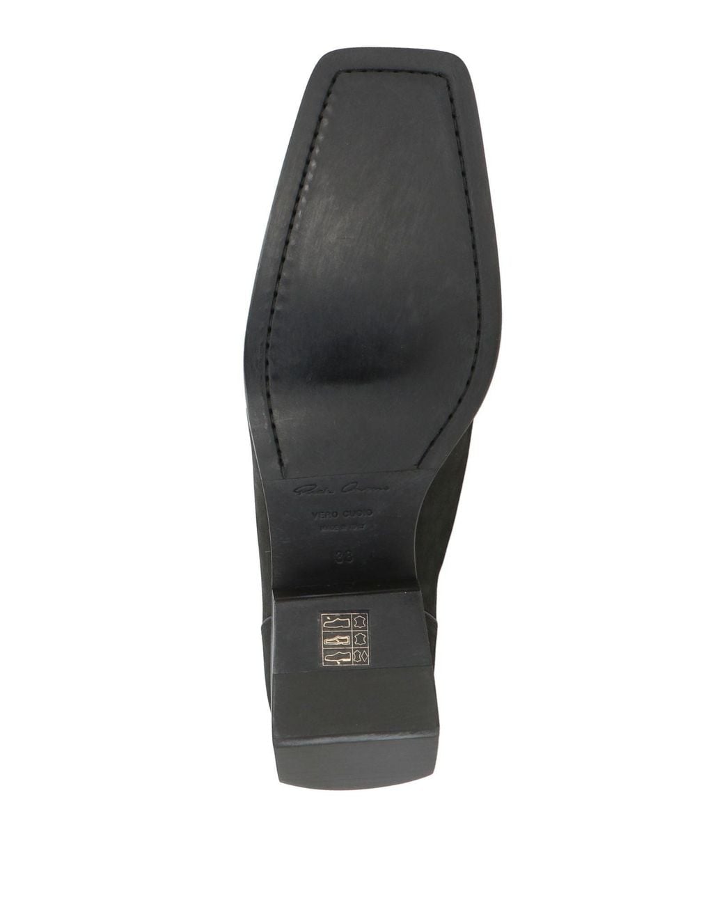 Rick Owens Black Simple Leather Chelsea Boots
