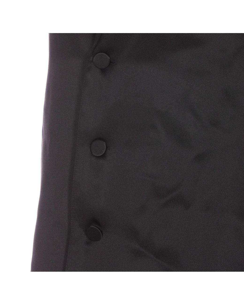 Saint Laurent Black Buttoned Long-Sleeved Pajama Shirt