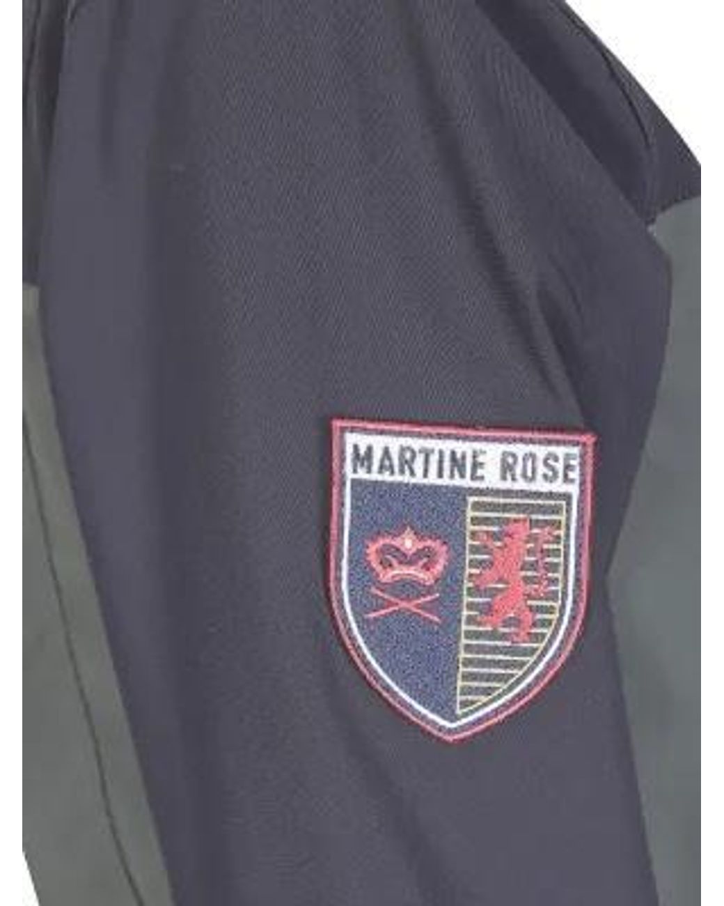 Martine Rose Blue Panelled Logo-Patch Jacket