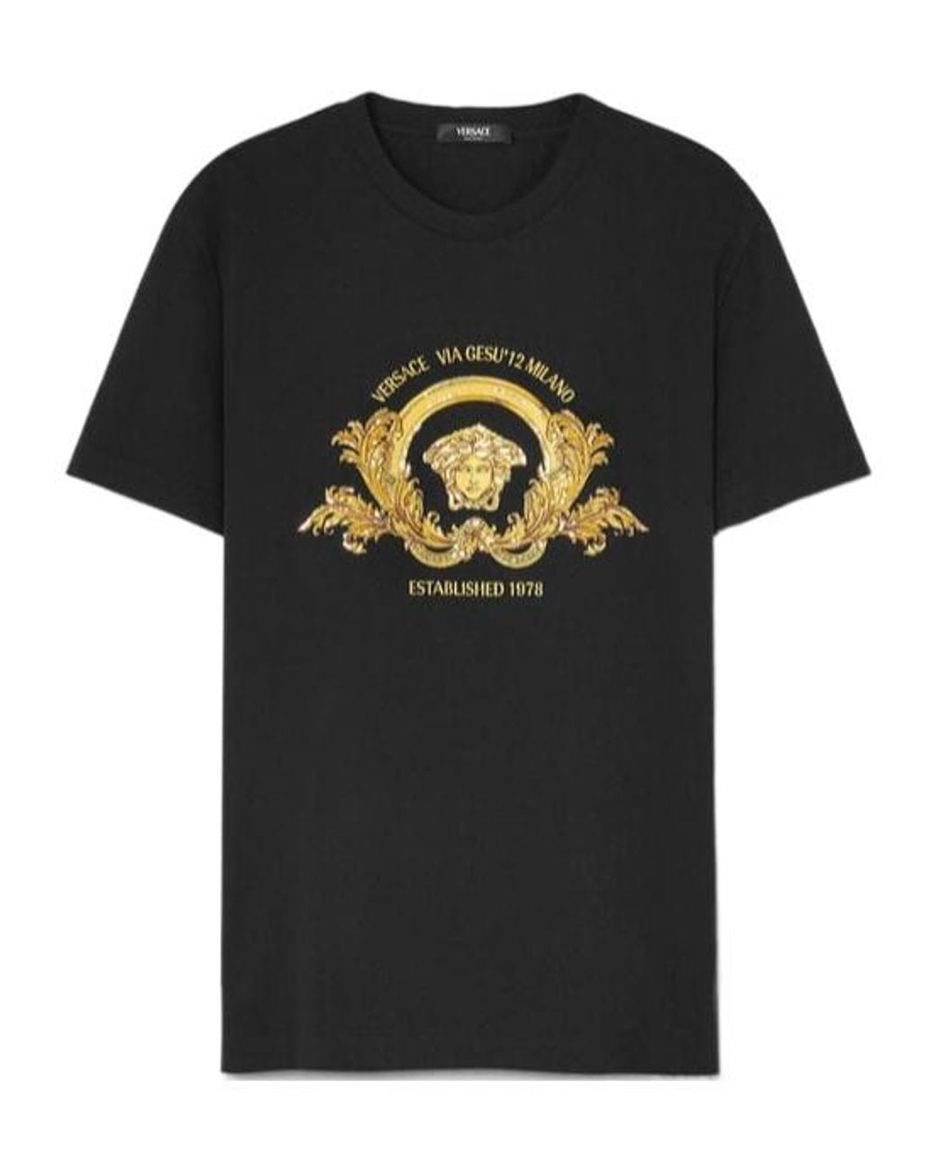 Versace Black Medusa Crewneck T-Shirt for men