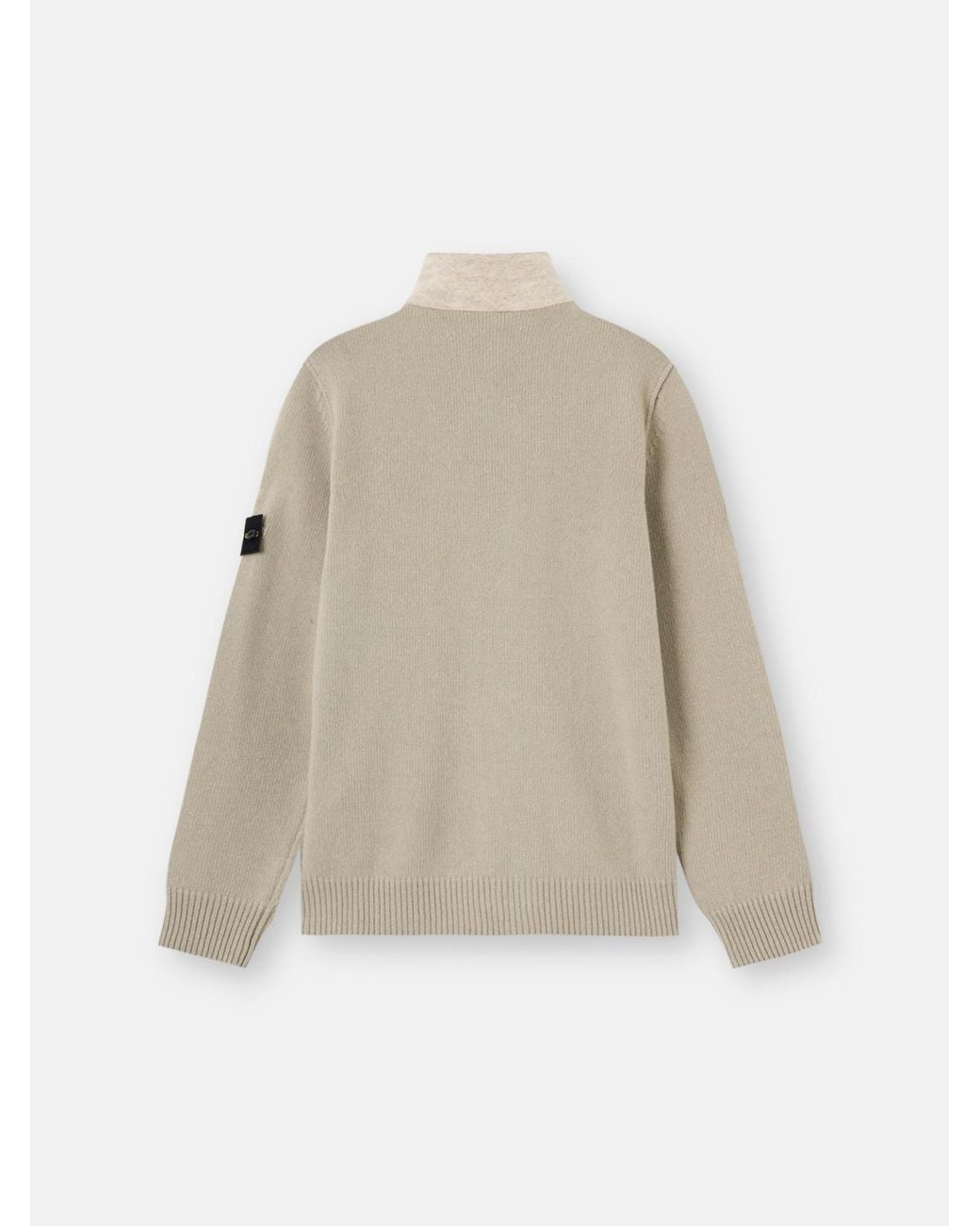 Stone Island Natural Logo Patch Buttoned Cardigan for men