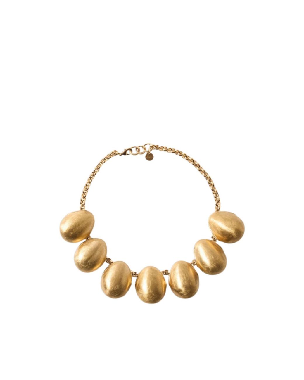 Jacquemus Metallic Oval Shape Raisin Detailed Necklace