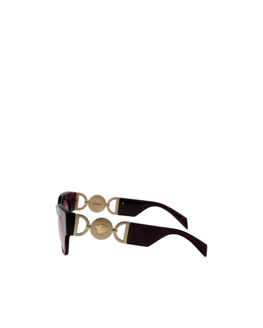 Versace Purple Eyewear Round Frame Sunglasses for men