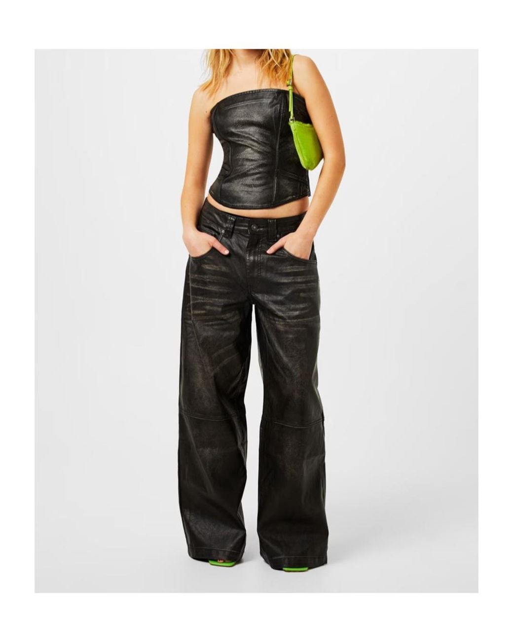 Jaded London Black Lace-Up Corset