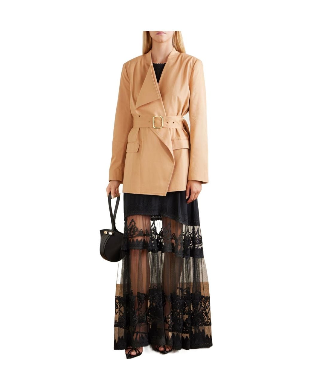 Ulla Johnson Natural Zehra Belted Cotton Blazer