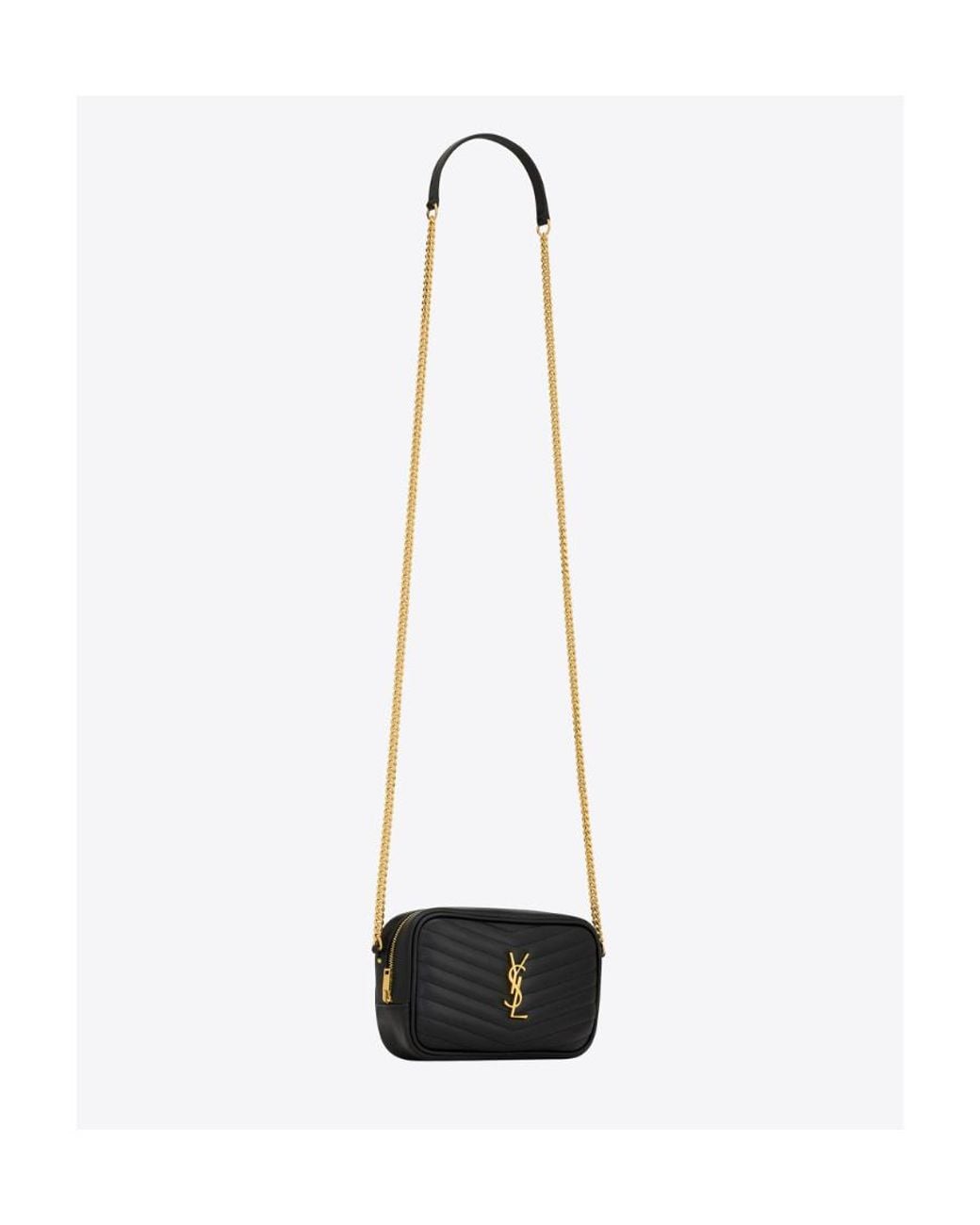 Saint Laurent White Lou Mini Shoulder Bag
