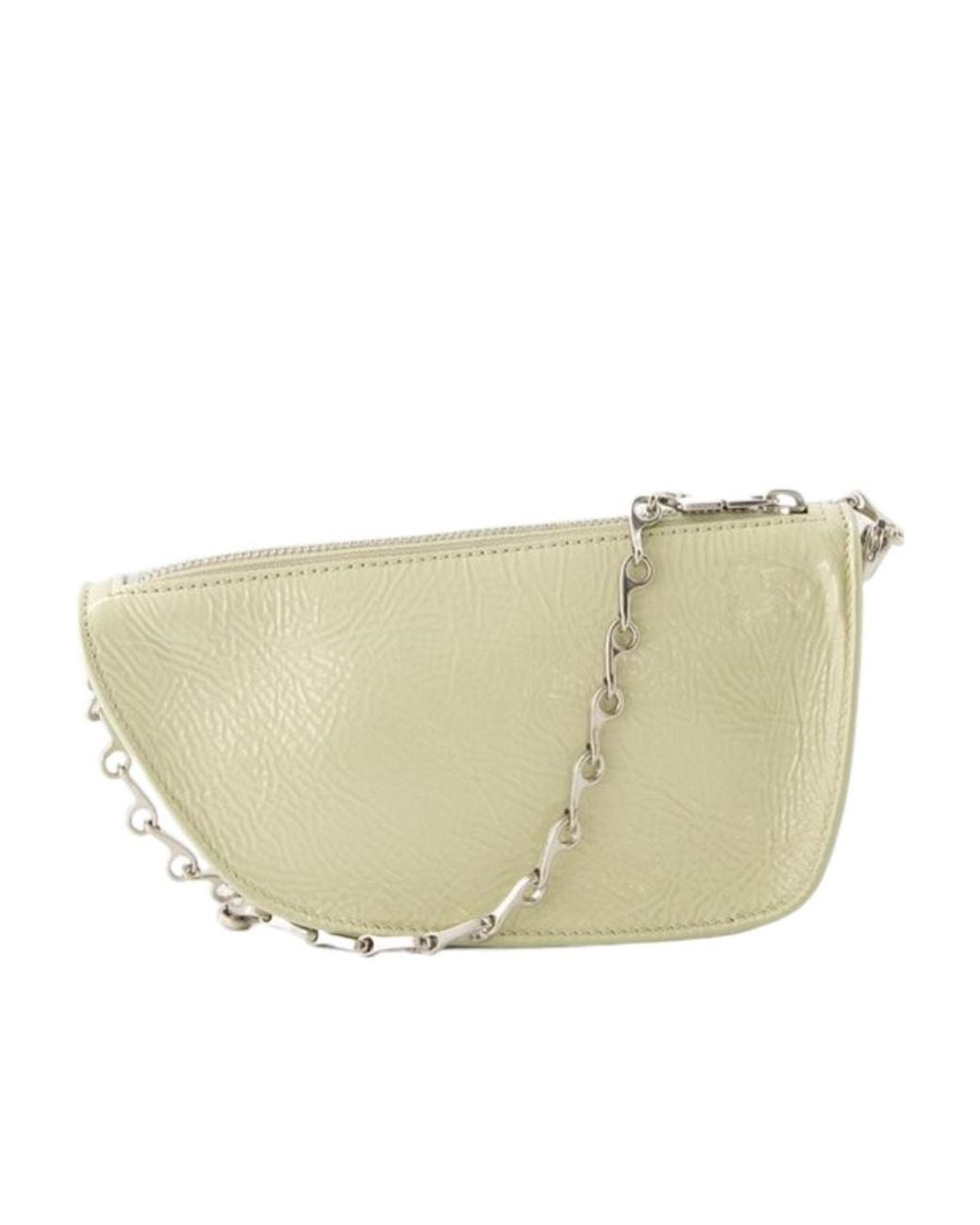 Burberry Natural Asymmetric Chain-Linked Crossbody Bag