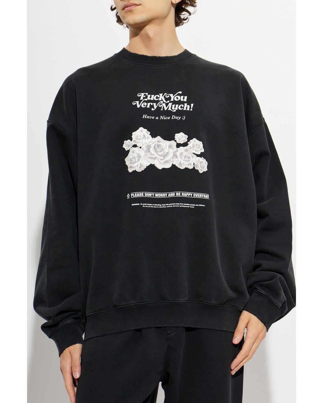 Vetements Blue Printed Sweatshirt for men