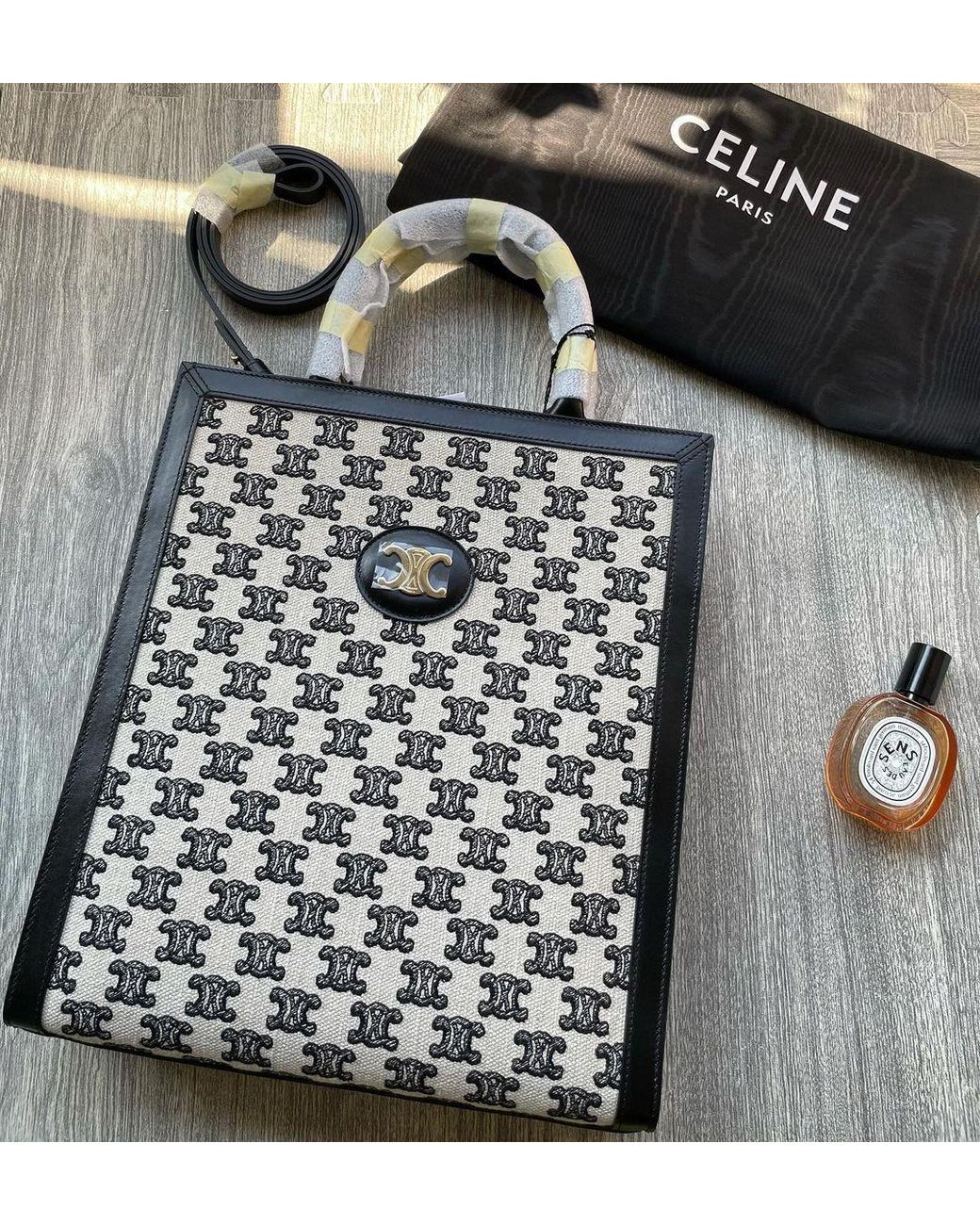 Céline Black Small Cabas Vertical