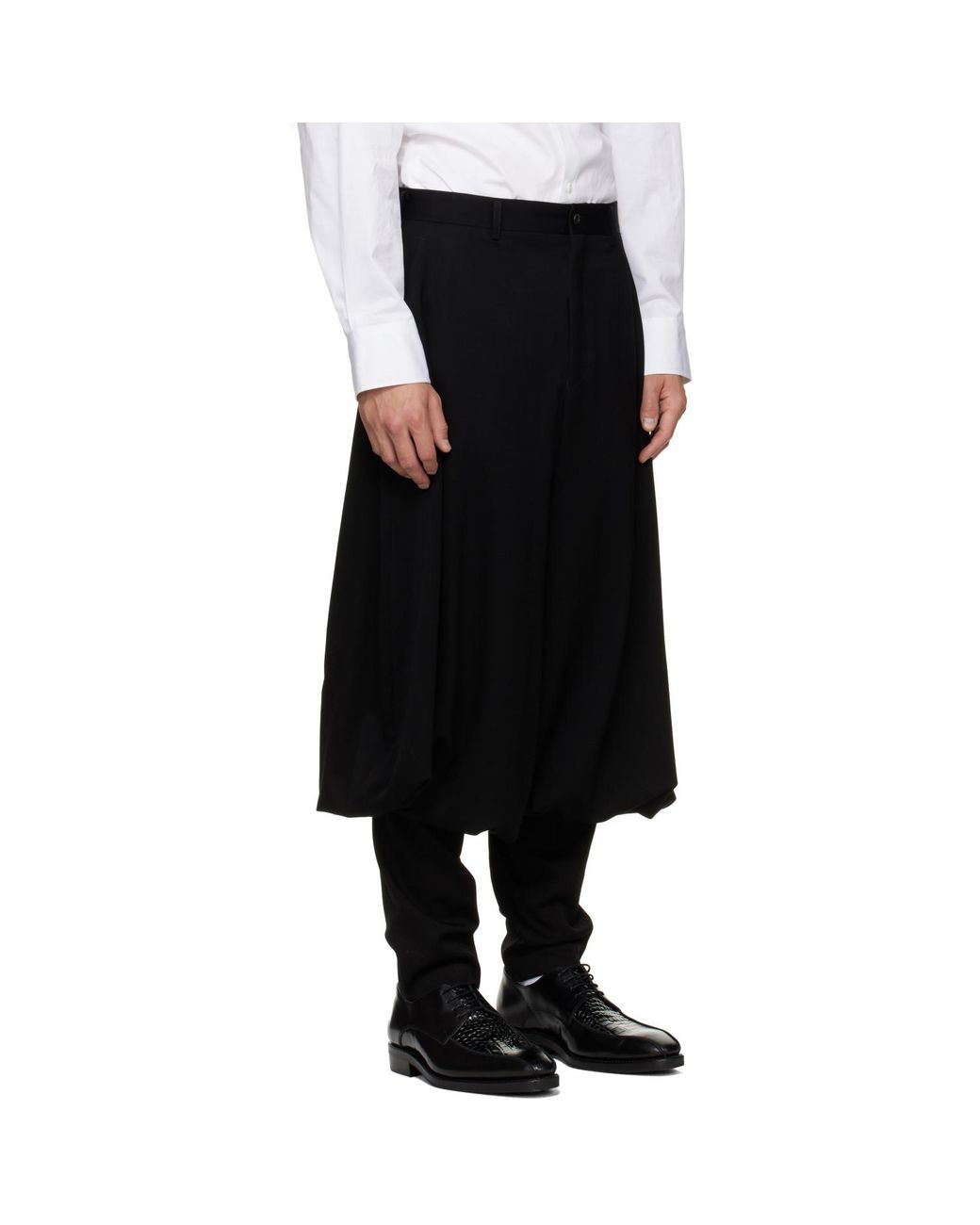 Comme des Garçons Black Trousers With Belt Loops for men