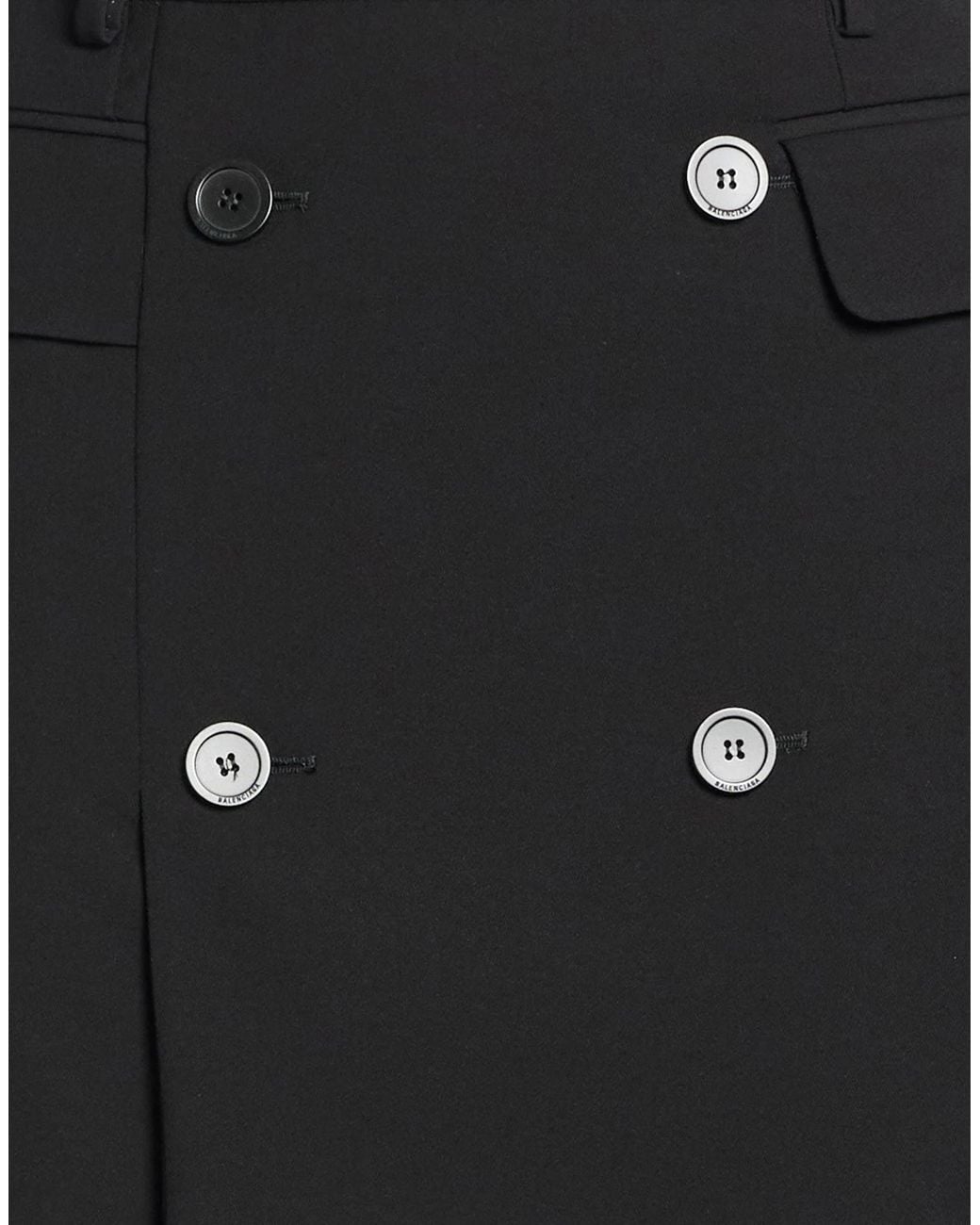Balenciaga Black Solid-Colored Wrap Midi Skirt