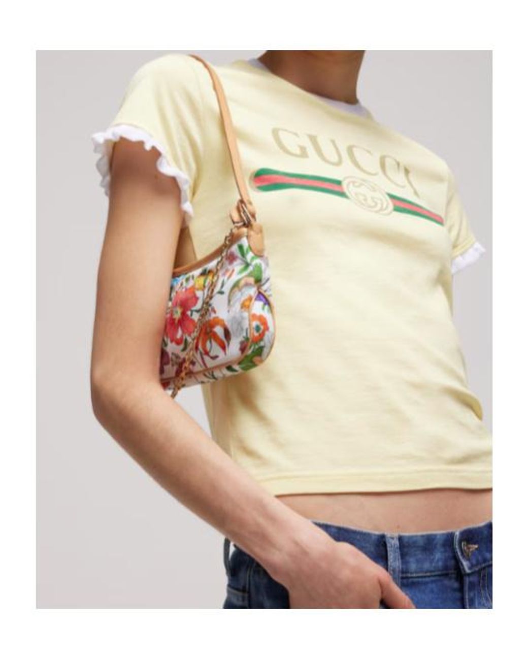 Gucci White Gossip Small Shoulder Bag
