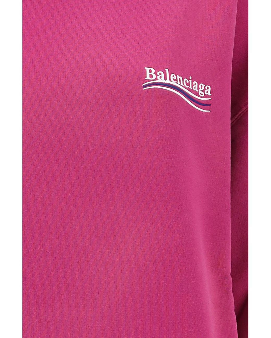 Balenciaga Pink Political Campaign Medium Fit Hoodie