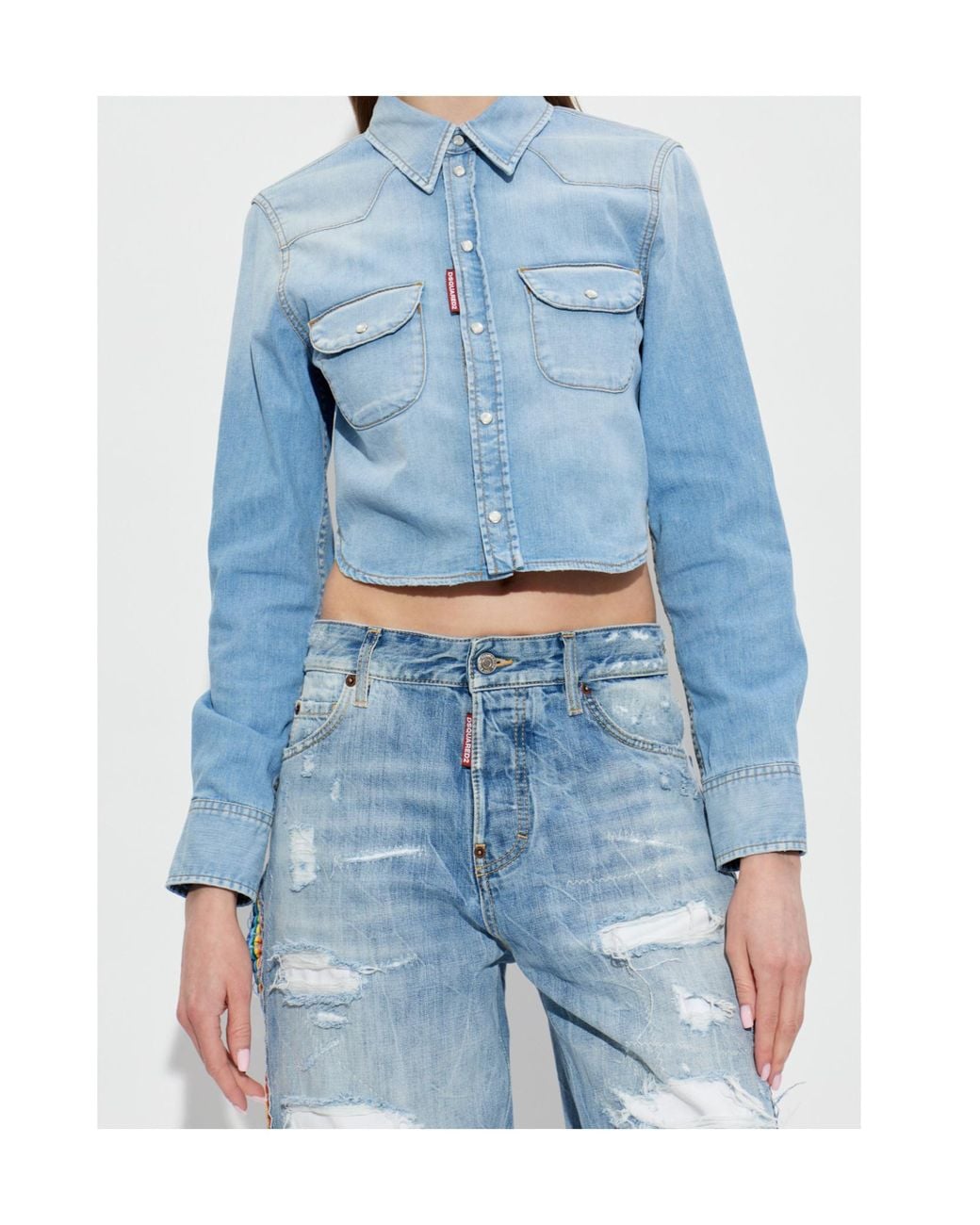 DSquared² Blue Long Sleeved Denim Shirt
