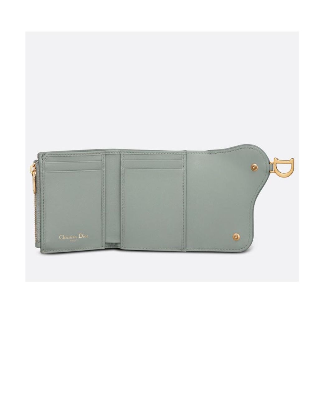 Dior Gray Saddle Lotus Wallet
