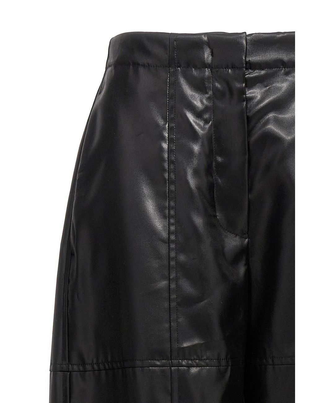 Jil Sander Black Panelled Design Straight Leg Pants