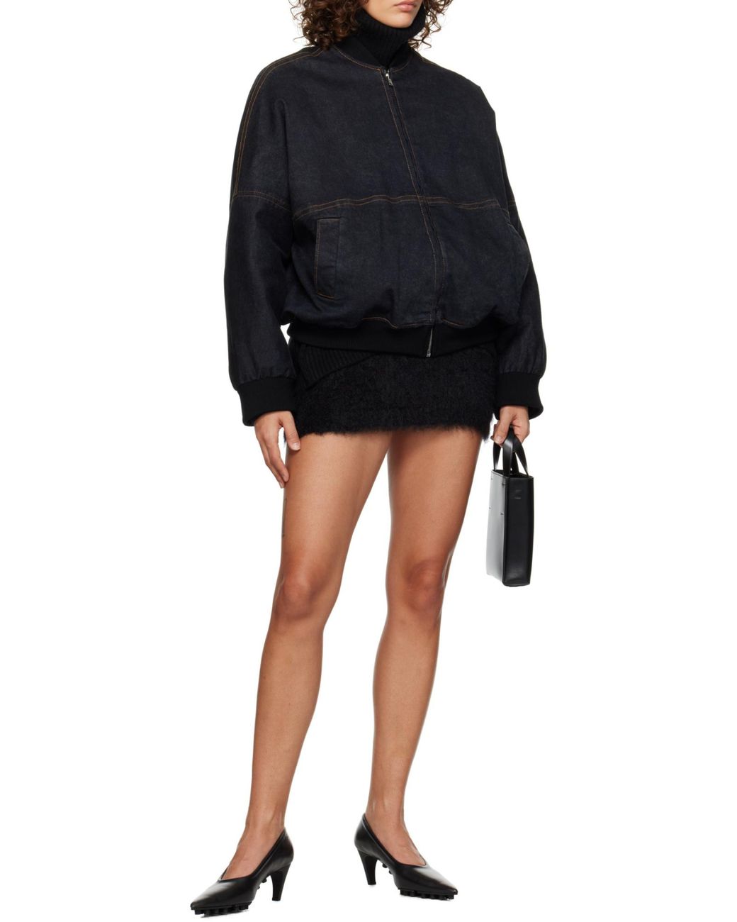 Marni Black Logo Printed Top Handle Bag