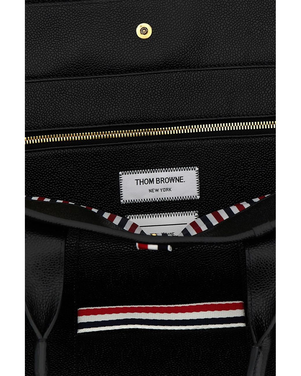Thom Browne Black Medium Tool Tote Bag for men