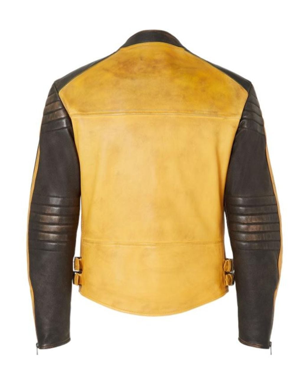 Fendi Yellow And Nappa Leather Jacket for men
