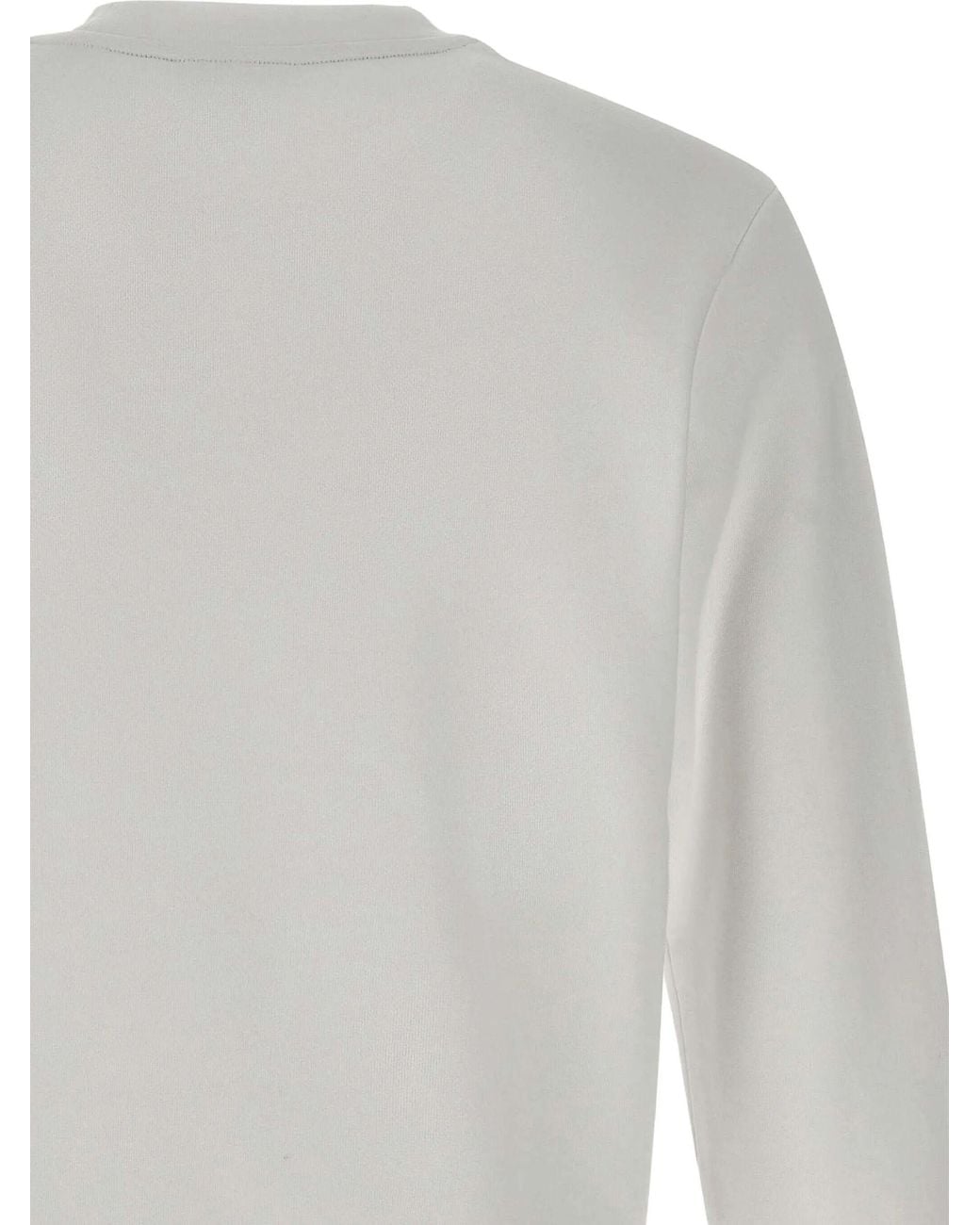 Lacoste White Classic Fit Fleece Sweatshirt for men