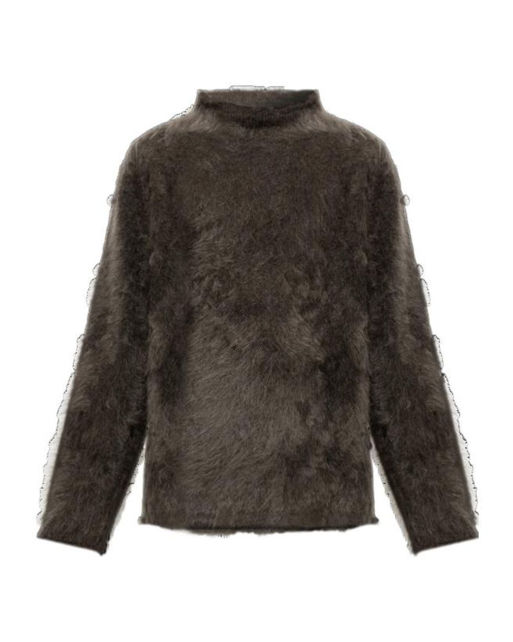 Lisa Yang Gray Teis Brushed Sweater for men