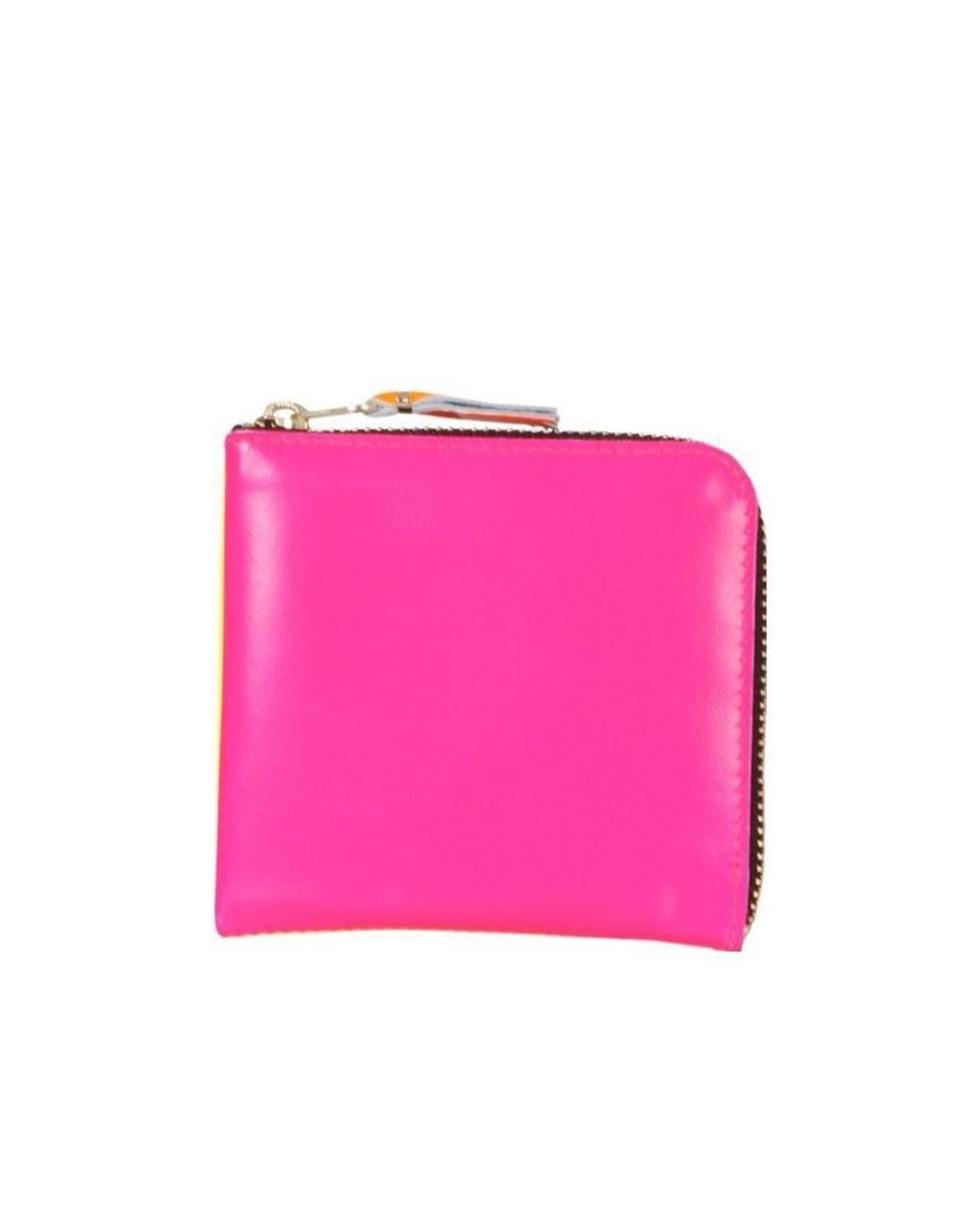 Comme des Garçons Pink Zip-Around Leather Wallet for men