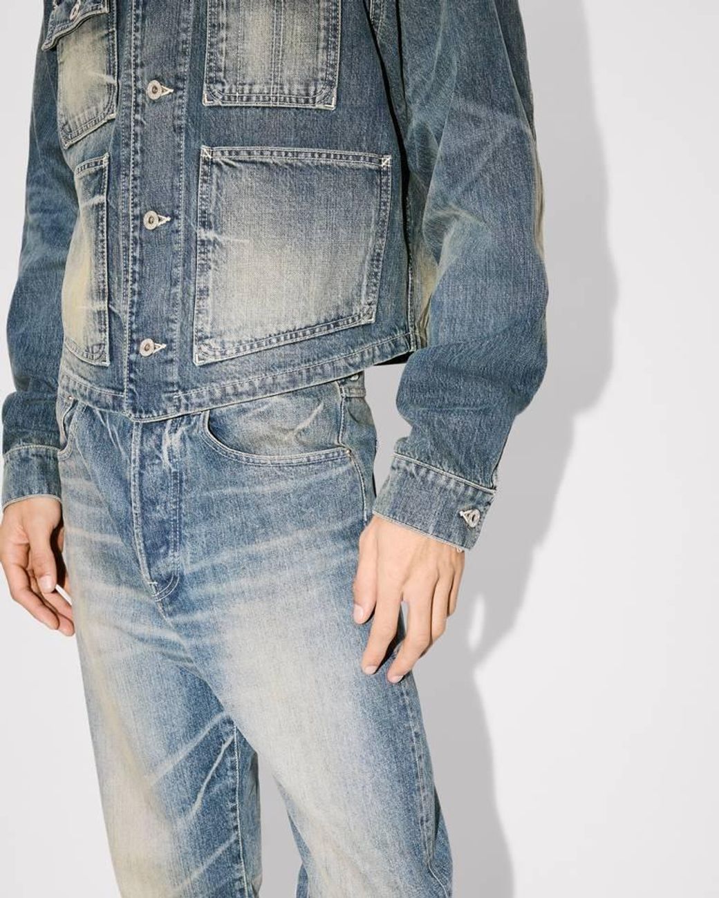 KENZO Blue Creations' Trucker Jacket for men