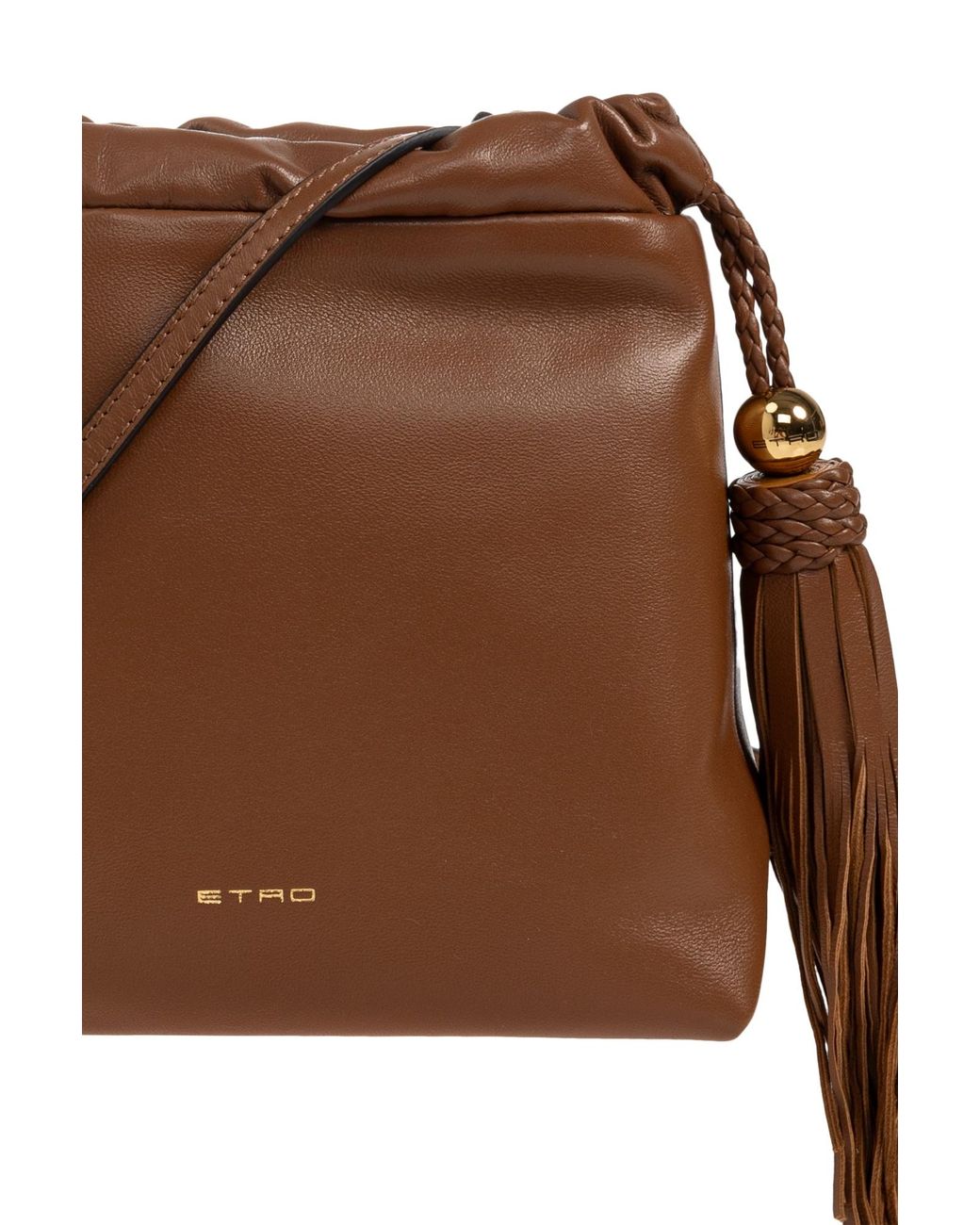 Etro Brown Kalispera Tassel Shoulder Bag