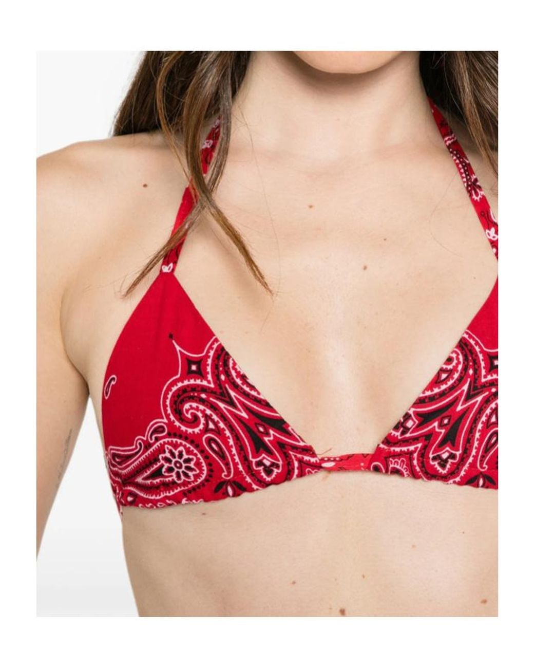 Re/done Red Paisley-Print Top