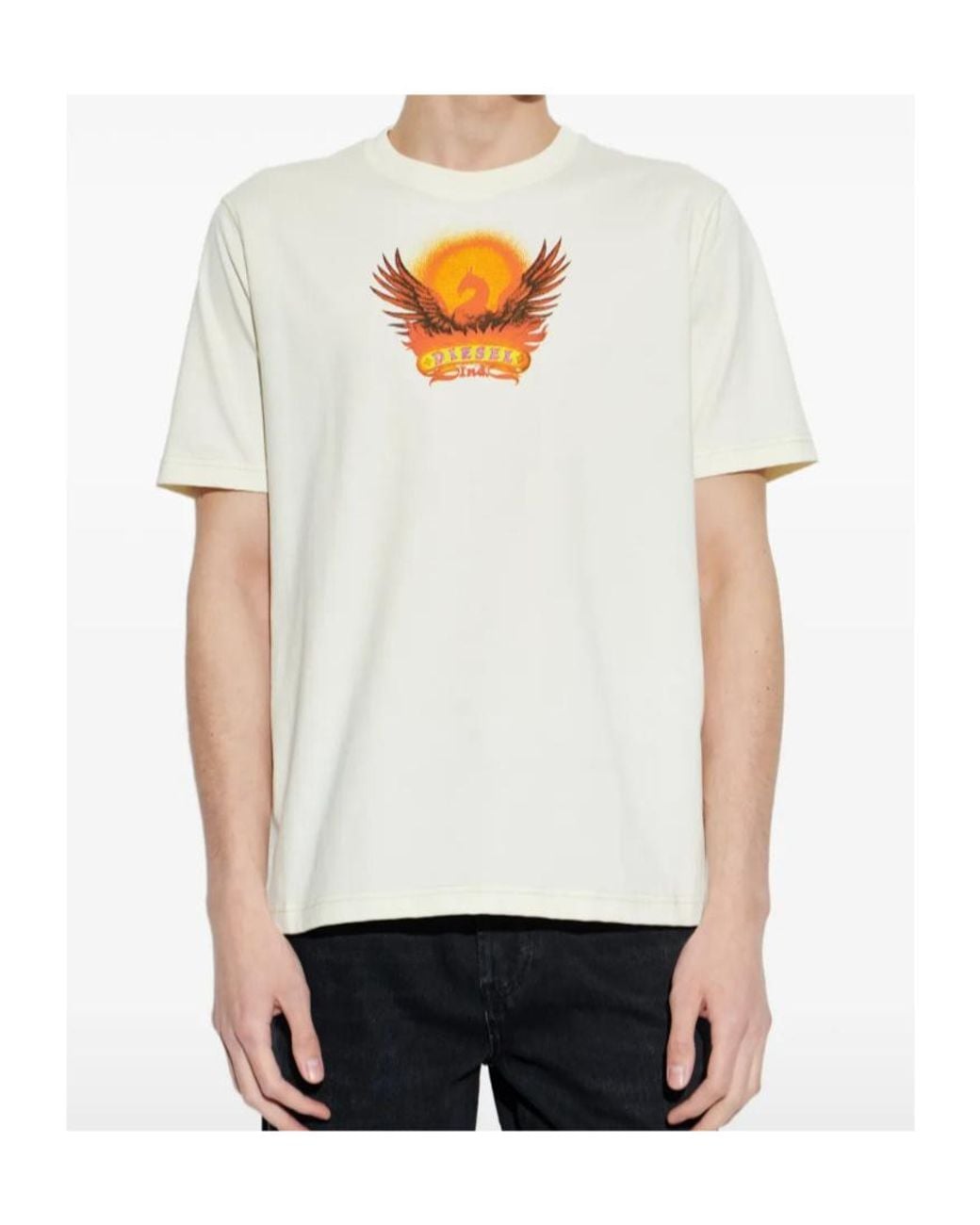 DIESEL White T-Adjust-Aa1 T-Shirt for men
