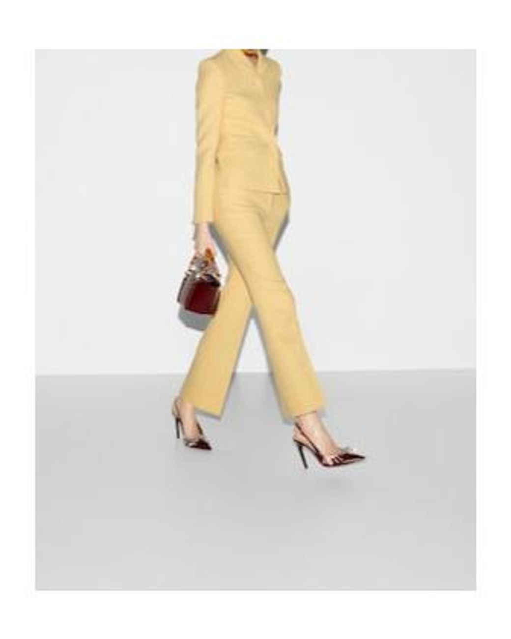 Gucci Yellow Straight-Leg Tailored Trousers