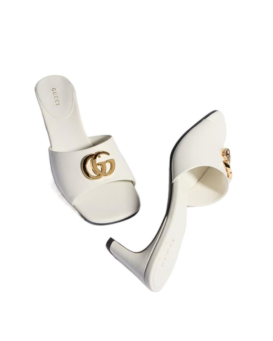 Gucci White グッチ ダブル G スライド サンダル