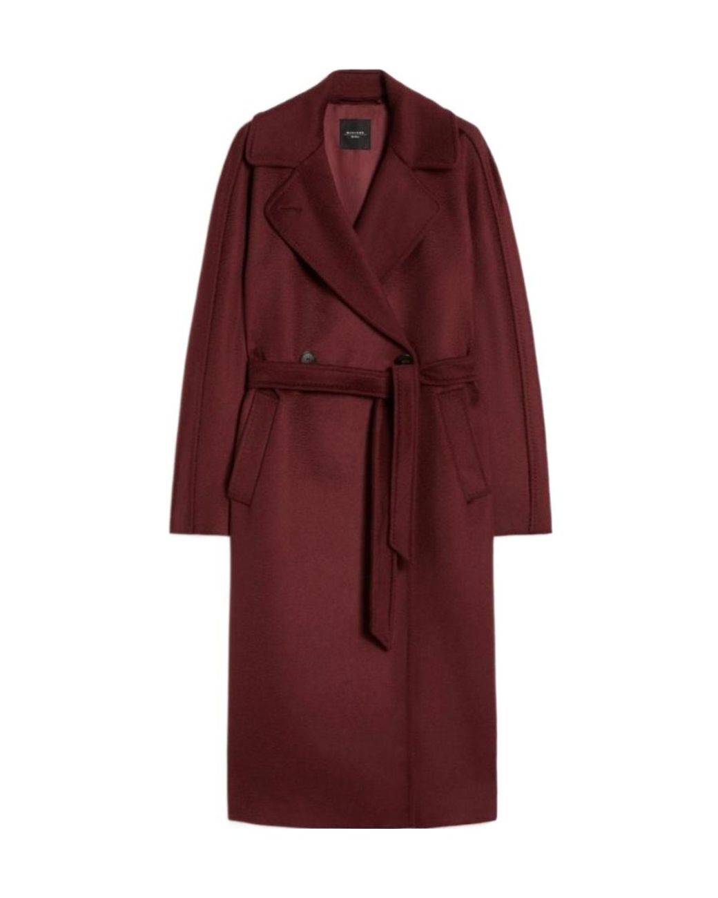 Weekend by Maxmara Red Virgin Wool Wrap Coat