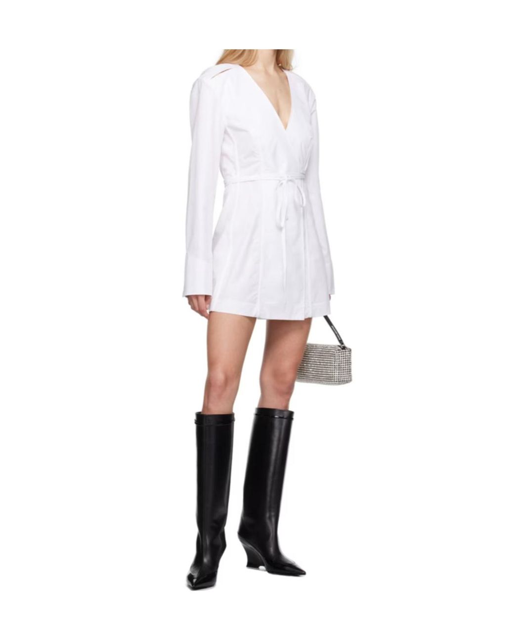 Alexander Wang White Wrapped Mini Dress