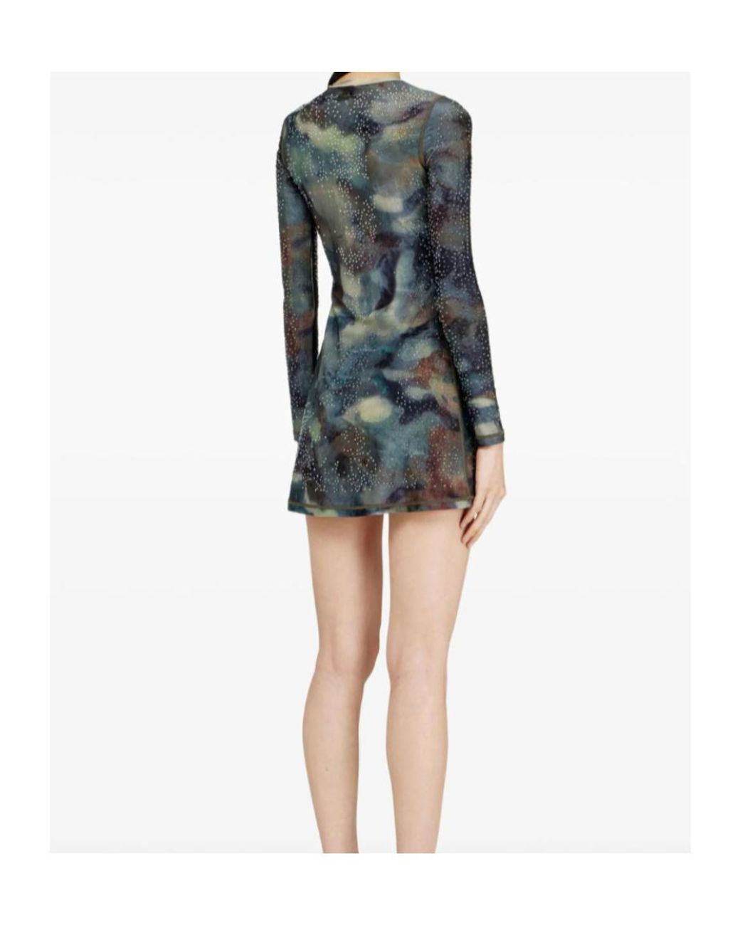 DIESEL Black D-Uplo Printed Embellished Mini Dress