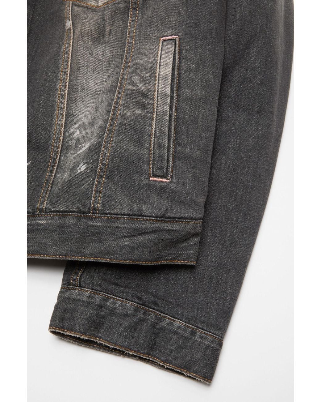 Acne Gray ディストレスト デニム ジャケット for men
