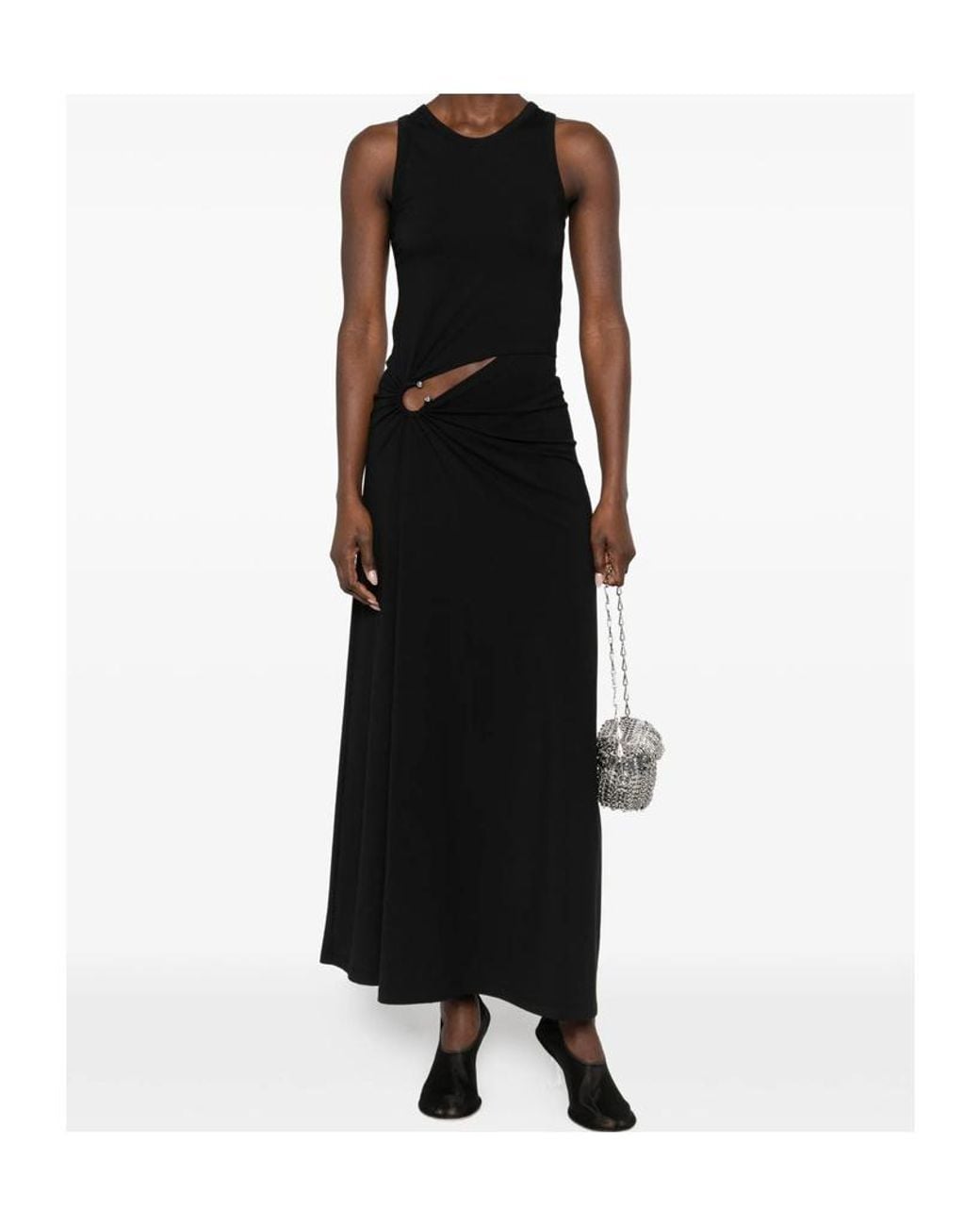 Rabanne Black Rabanne Cut-Out Sleeveless Maxi Dress