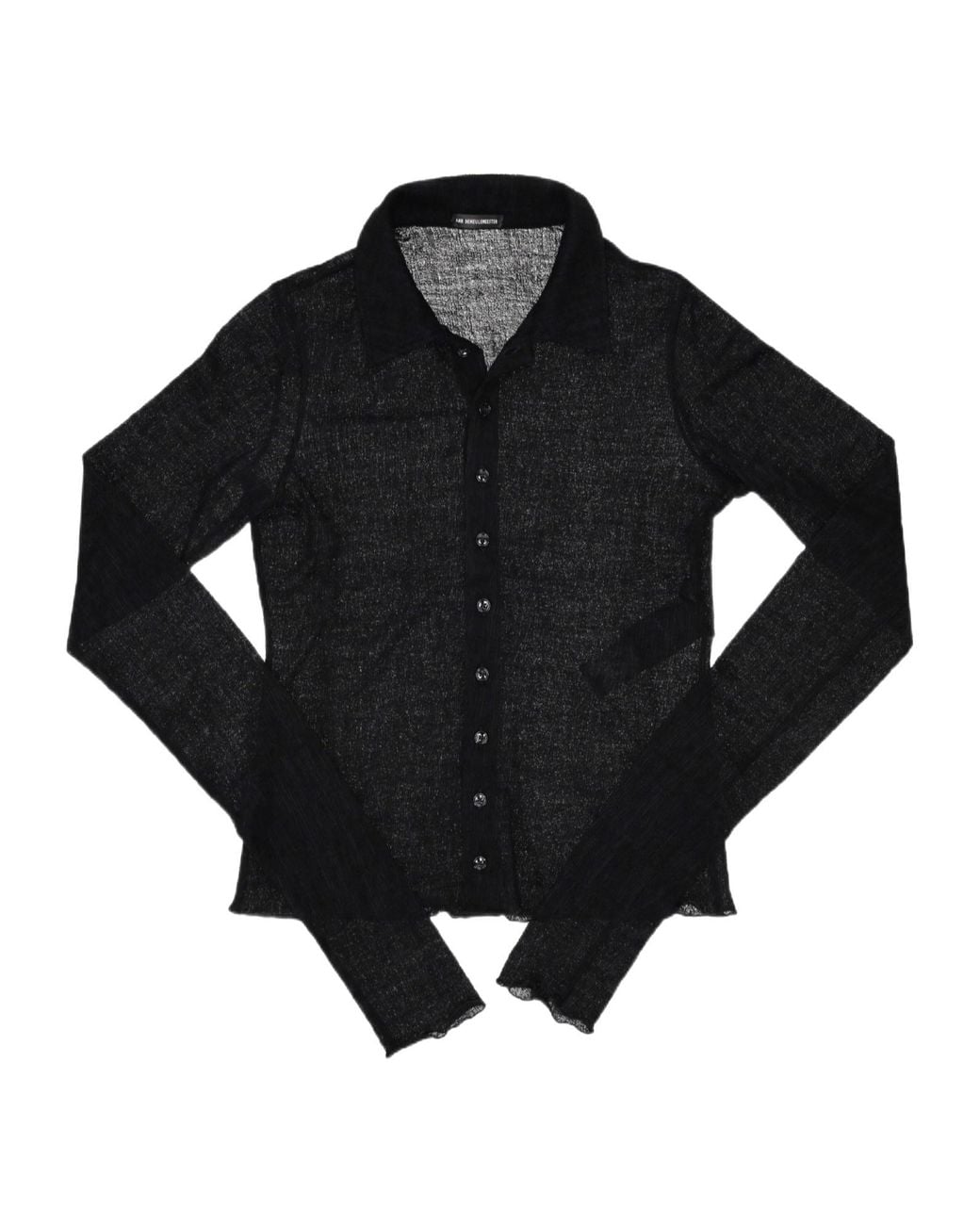 Ann Demeulemeester Black Slim-Fit Wool Shirt