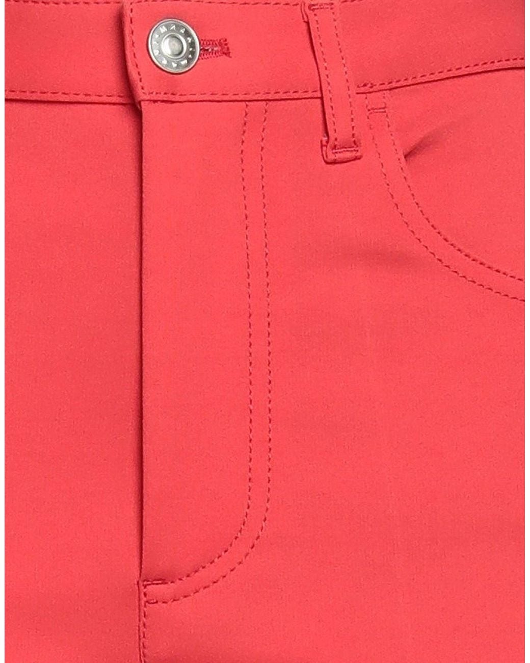 Marni Red Solid Stretch Pants