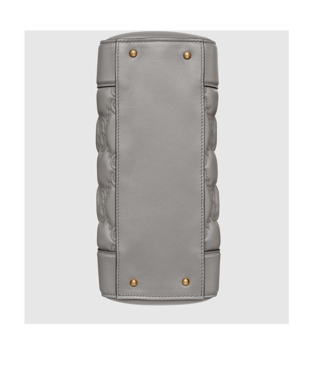 Gucci Gray Gg Logo-Embossed Mini Tote Bag
