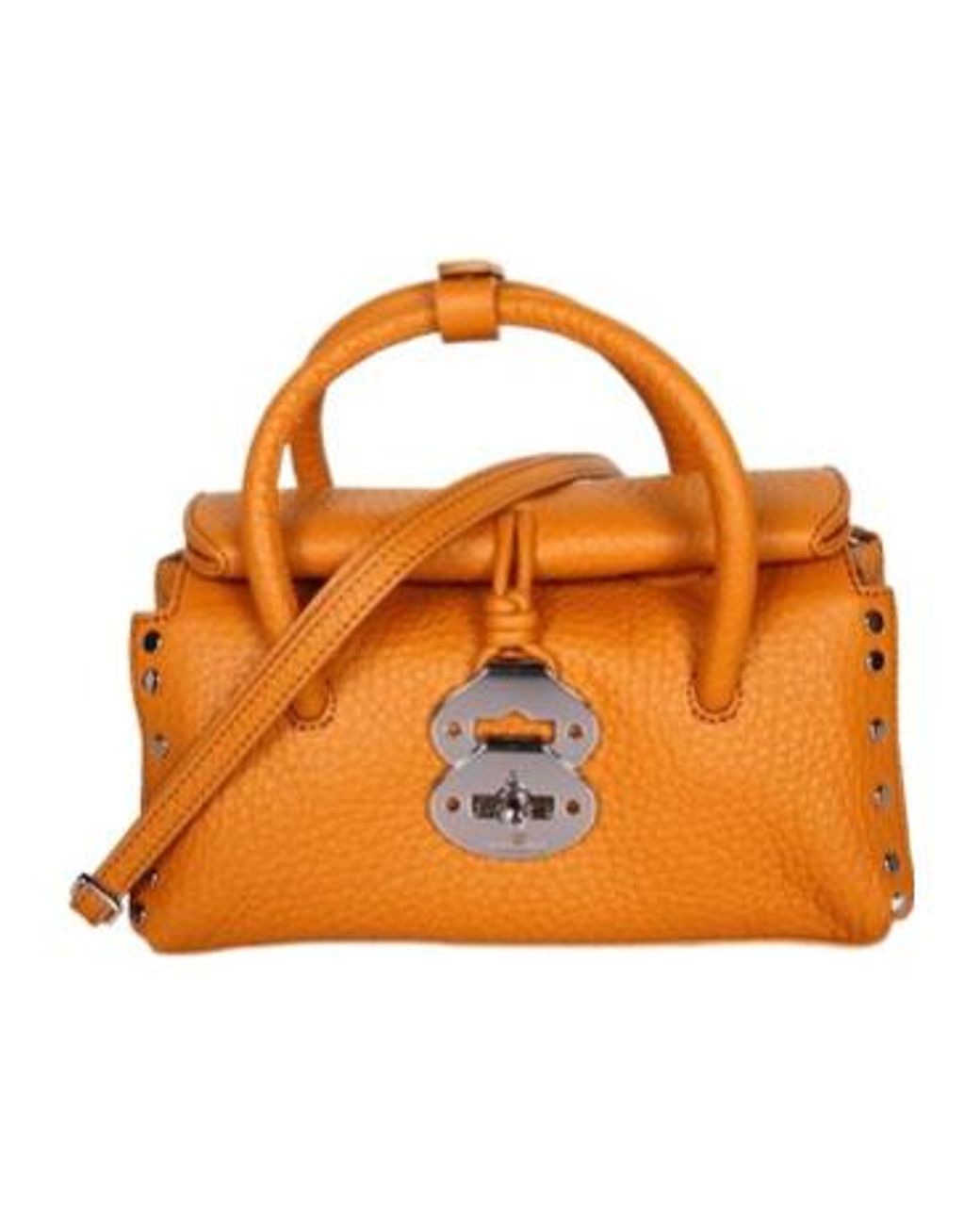 Zanellato Orange Grainy Shoulder Bag