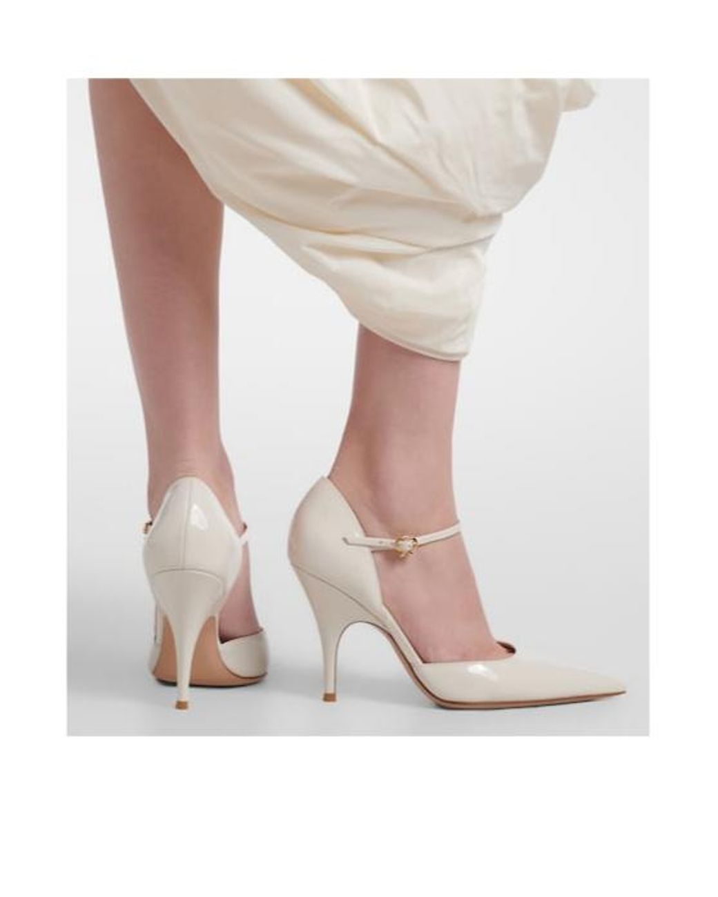 Gianvito Rossi White Patent Leather Pumps