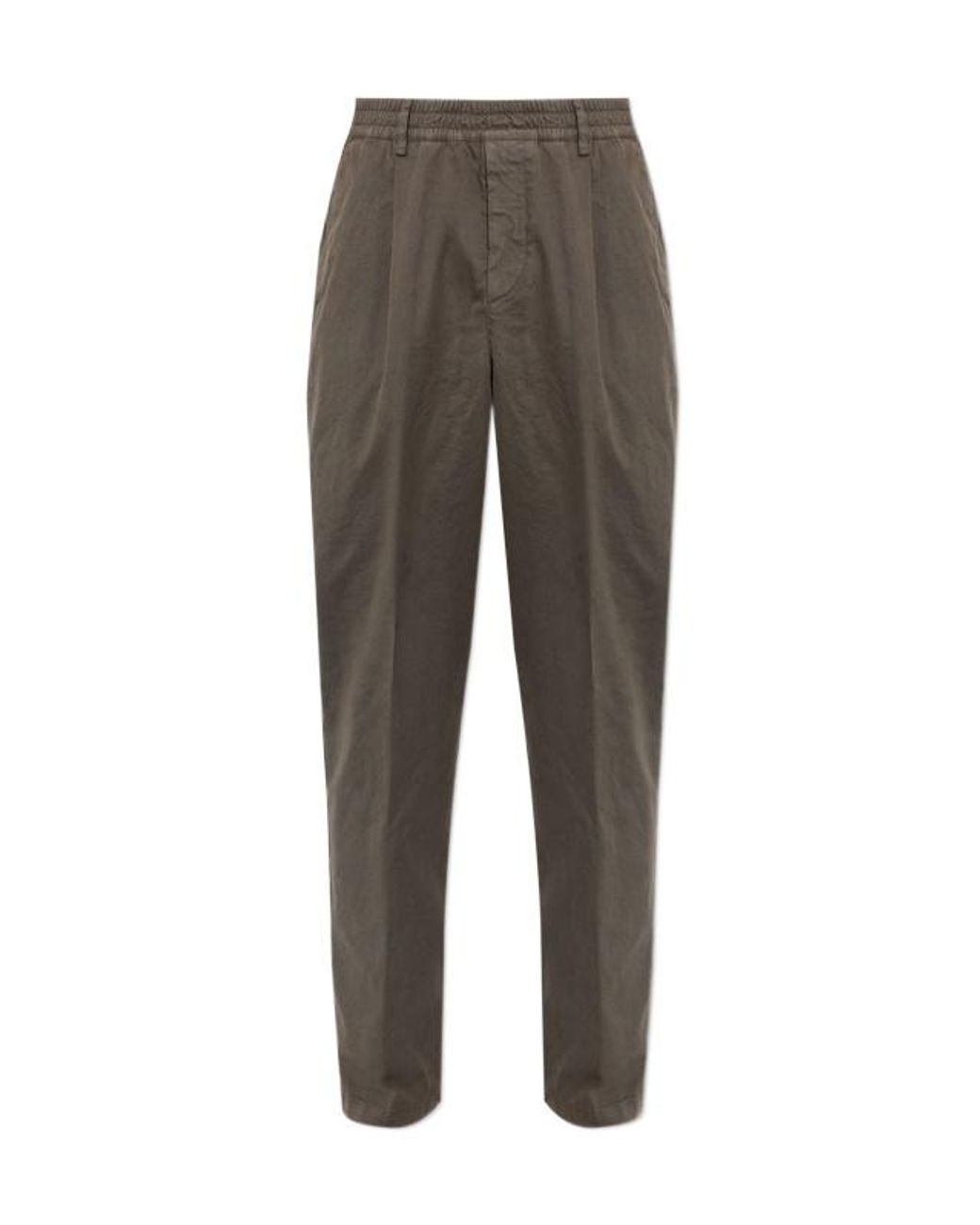 Eleventy Gray Elastic-Waist Straight-Leg Pants for men