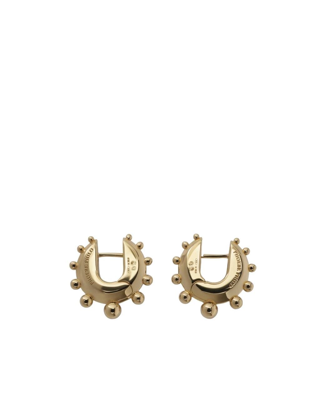 Phoebe Philo Metallic Hoop Earrings