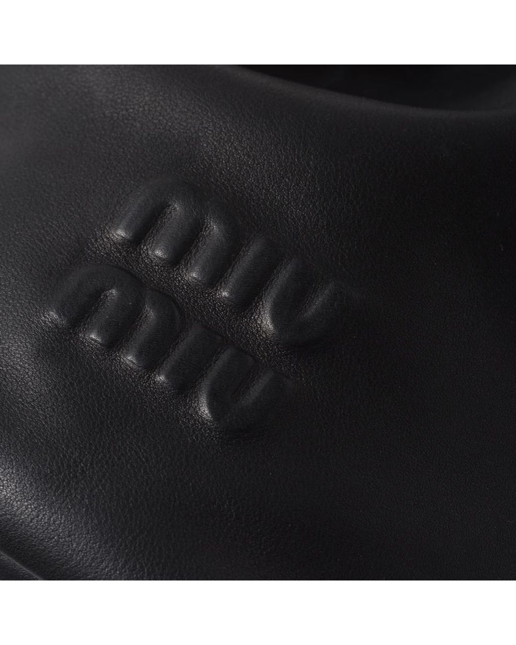 Miu Miu Black Leather Bucket Bag
