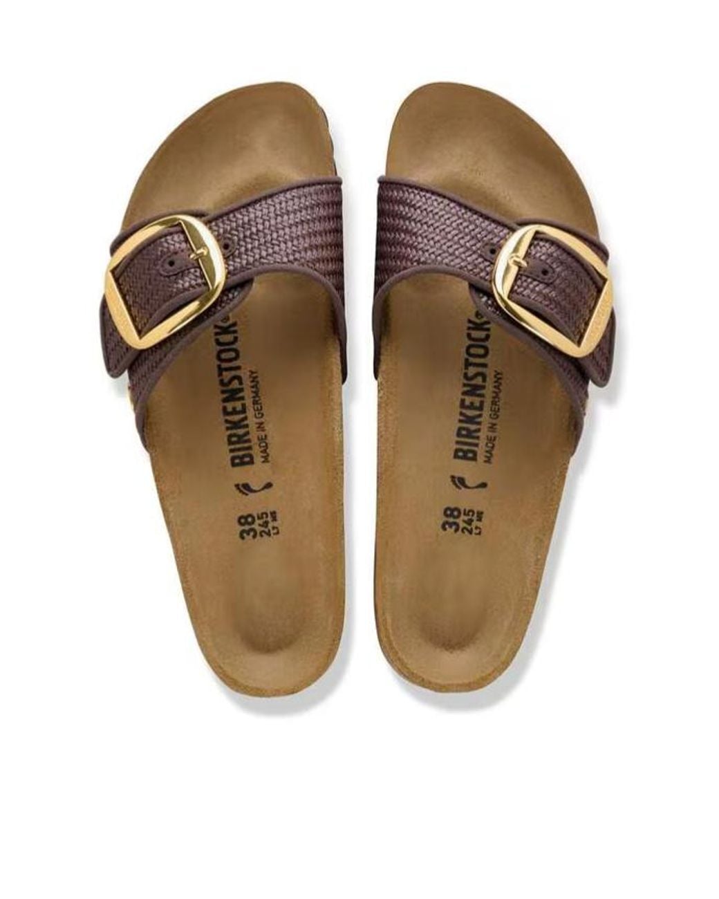 Birkenstock Brown Madrid Big Buckle Flat Sandals