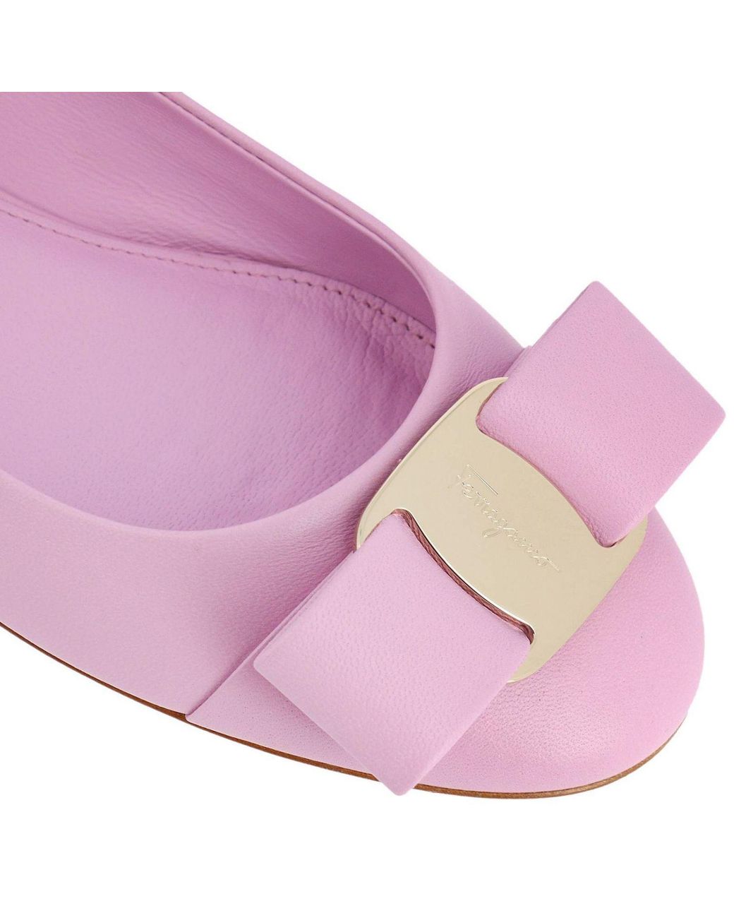 Ferragamo Pink Varina Ballet Shoes