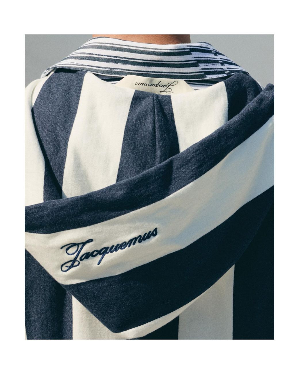Jacquemus Blue The Marinière Hooded Gilet for men